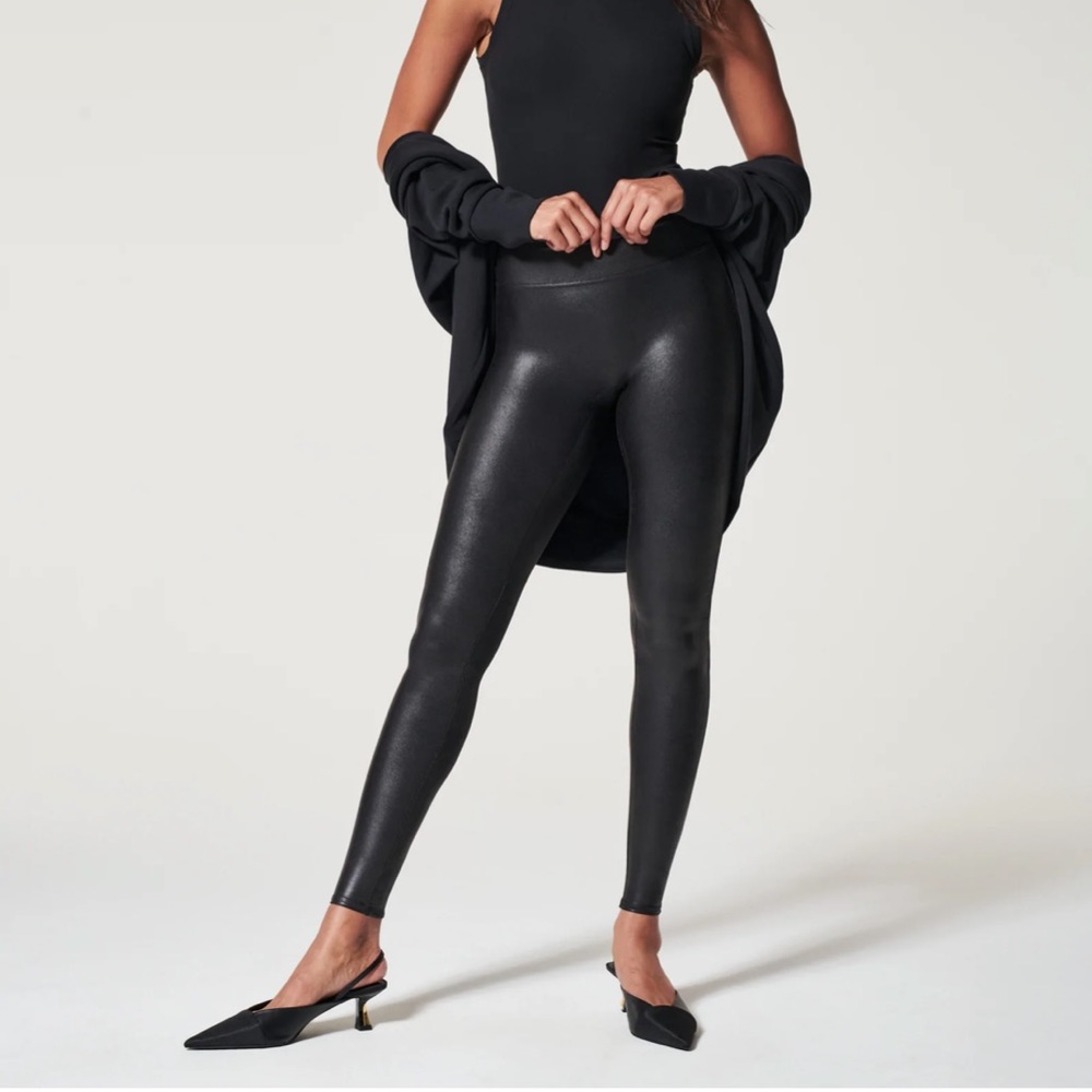 Spanx faux leather leggings size S
